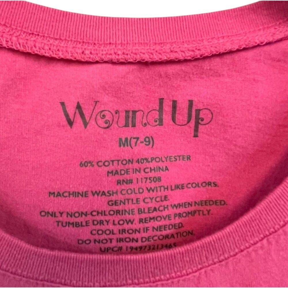 Wound Up Pink Graphic Tee, Size Medium, Inspirational Quote Shirt - Picture 2 of 4